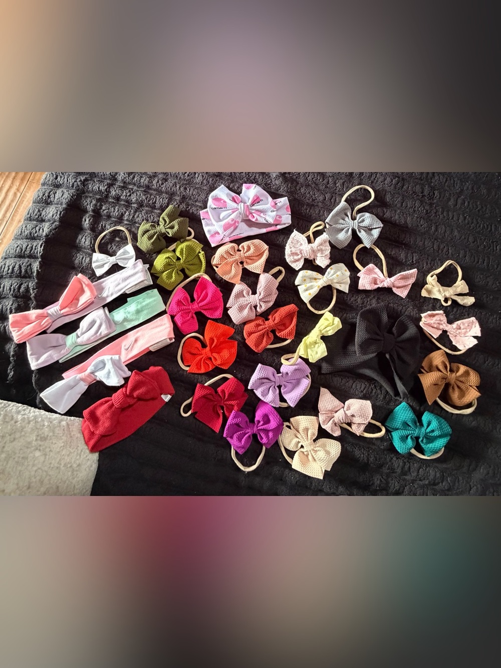 28 Assorted Kids Bow Headbands - Multicolor Pack